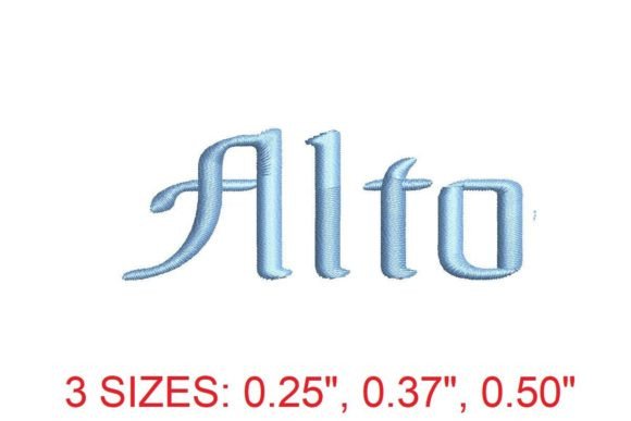 Alto Regular Embroidery Font Review