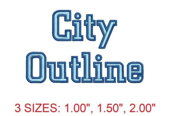 City Outline Embroidery Font Review