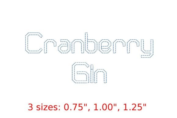 Cranberry Gin Bean Stitch Outline Font