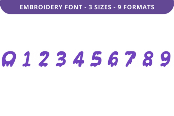 Drippy Ghost Font 0 to 9