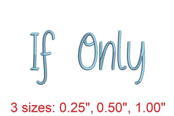 If Only Embroidery Font Review