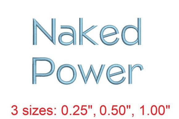 Naked Power LT Embroidery Font Review