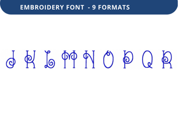 Vine Nouveau Font J to R Review