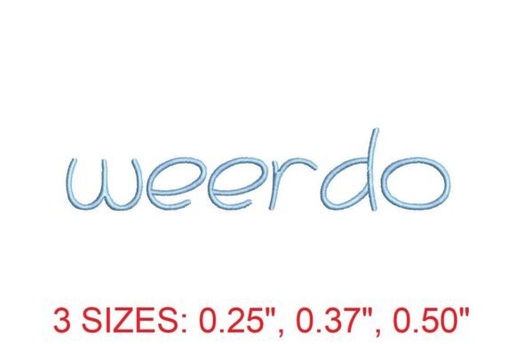 Weerdo Embroidery Font Review